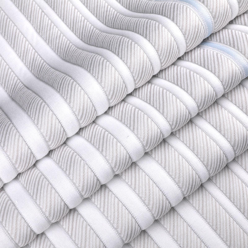 Striped Pattern Simple and Durable Polyester-blend Knitted Mattress Fabric